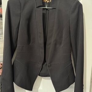 White House Black Market Black Blazer Modern Fitted Silhouette